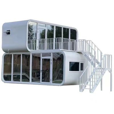 Ресторан Apple Cabin Prefab House с стенкой из резной доски и материалами, устойчивыми к погодным условиям
