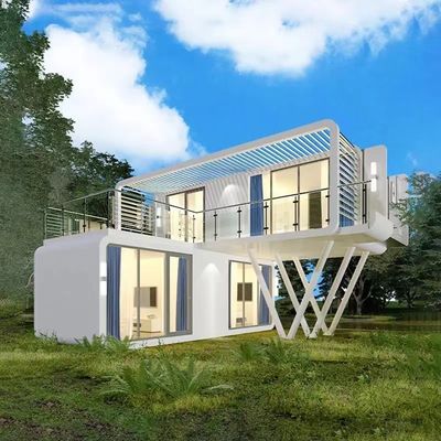 Ресторан Apple Cabin Prefab House с стенкой из резной доски и материалами, устойчивыми к погодным условиям
